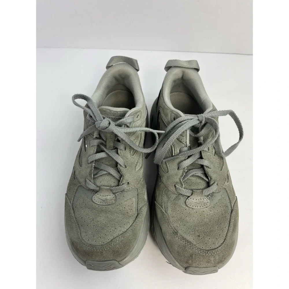 HOKA ONE ONE Clifton L Suede Gray Trail Men's 7.5 / W 8.5 Running Shoes 1122571